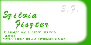 szilvia fiszter business card